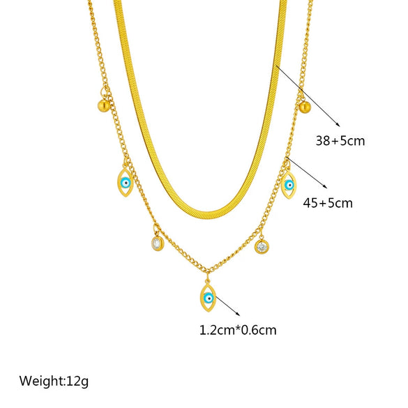 Necklace Titanium Steel Geometric Pattern Electroplating Punk Style
