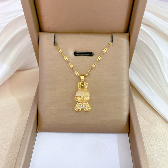 Necklace Titanium Steel Geometric Pattern Female Clavicle Chain
