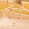 Necklace Titanium Steel Geometric Pearl Electroplating Snake Bone Chain Women's