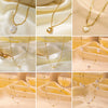 Necklace Titanium Steel Geometric Pearl Electroplating Snake Bone Chain Women's
