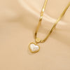 Necklace Titanium Steel Geometric Pearl Electroplating Snake Bone Chain Women's