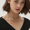 Necklace Titanium Steel Geometric Pearl Electroplating Snake Bone Chain Women's