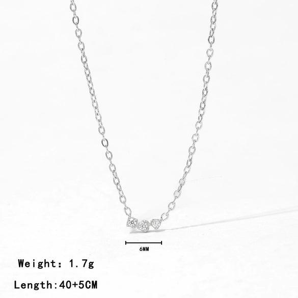 Necklace Titanium Steel Geometric Pendant O Chain Electroplated Minimalist Women's Jewelry