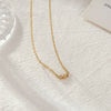 Necklace Titanium Steel Geometric Pendant O Chain Electroplated Minimalist Women's Jewelry