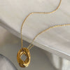 Necklace Titanium Steel Geometric Popular Style 18K Real Gold Plated