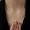 Necklace Titanium Steel Geometric Rhinestone Diamond Women's Retro