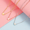 Necklace Titanium Steel Geometric Small Round Beads And Small Bean Cross Chain Original Design