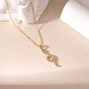 Necklace Titanium Steel Geometric Spirit Snake Pendant Electroplating For Women