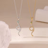 Necklace Titanium Steel Geometric Spirit Snake Pendant Electroplating For Women