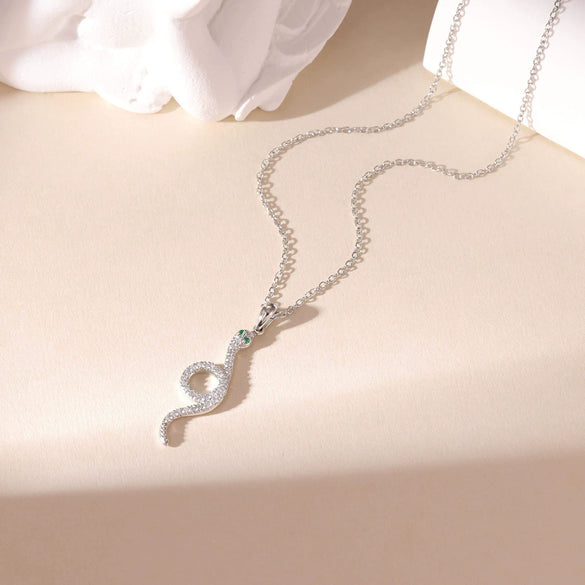 Necklace Titanium Steel Geometric Spirit Snake Pendant Electroplating For Women