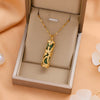Necklace Titanium Steel Geometric Style Mixed Gemstone Inlay Electroplating Women's