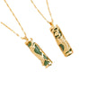 Necklace Titanium Steel Geometric Style Mixed Gemstone Inlay Electroplating Women's