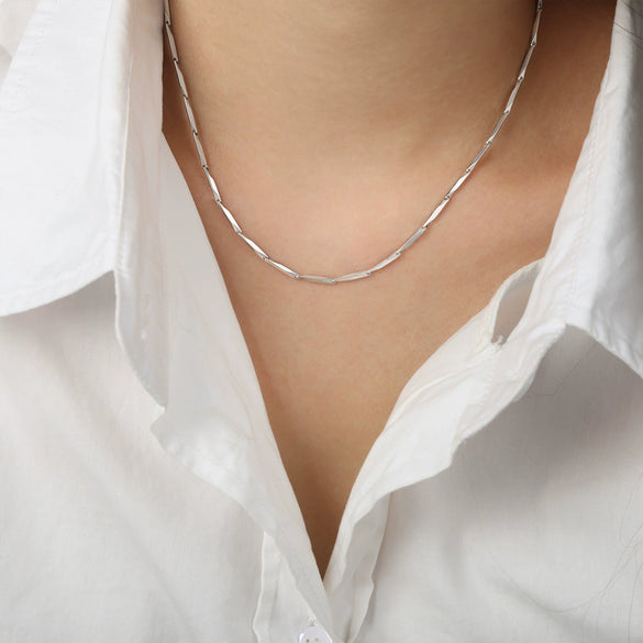 Necklace Titanium Steel Geometric Texture Electroplating Personality Style