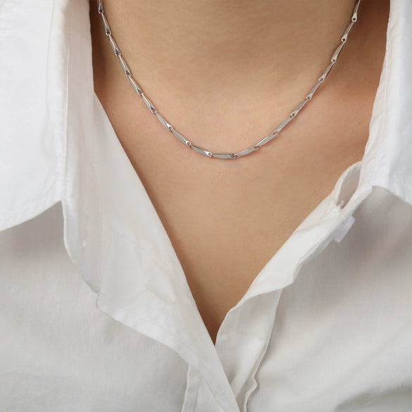 Necklace Titanium Steel Geometric Texture Electroplating Personality Style