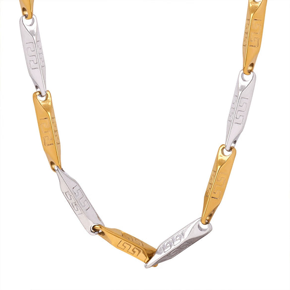 Necklace Titanium Steel Geometric Texture Electroplating Personality Style