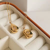 Necklace Titanium Steel Geometric Three Dimensional Water Drop Eight Awn Star Gold Plated Color Retaining Fashion Niche Personality Romantic Clavicle Chain