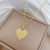 Necklace Titanium Steel Geometric Zircon Copper Pendant Unisex