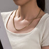 Necklace Titanium Steel Gold Plated Copper Ball Chain Electroplating Unisex