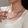 Necklace Titanium Steel Gold Plated Copper Ball Chain Electroplating Unisex