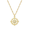 Necklace Titanium Steel Gold Plated Copper Full Diamond Micropaved Zircon Sun Eightpointed Star Geometric Cartoon Style
