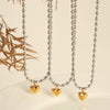 Necklace 316L Stainless Steel Gold Plated Love Design Joker Style For Women