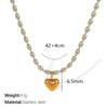 Necklace 316L Stainless Steel Gold Plated Love Design Joker Style For Women