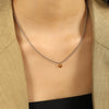 Necklace 316L Stainless Steel Gold Plated Love Design Joker Style For Women