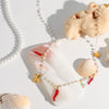 Necklace Titanium Steel Gravel Pearl Pepper Glow Plane Pendant Electroplating