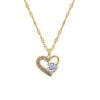 Necklace Titanium Steel Heart Full Diamond Real Gold Electroplated Light Luxury Style Unisex Cartoon Geometric Accessories
