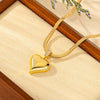 Necklace Titanium Steel Heart Pattern Electroplating Trendy Accessories