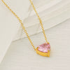 Necklace 316L Stainless Steel Heart Pendant Electroplating Cross Chain For Women