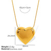 Necklace 316L Stainless Steel Heartshaped Pendant Electroplated Love Collarbone Chain