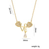 Necklace Titanium Steel Heartshaped Retro Fashion Creative Design Electroplating For Women