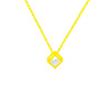 Necklace Titanium Steel Hollow Love Rubik's Cube Geometric Pendant Cross Chain Set With Precious Stones For Women