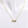 Necklace Titanium Steel Inlaid Zircon Geometric Round Traffic Lights Birthstone Pendant Electroplating For Women