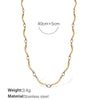 Necklace 316L Stainless Steel 18K Gold Plated Electroplated Simple Allmatch Fashion Accessory For Women And Men