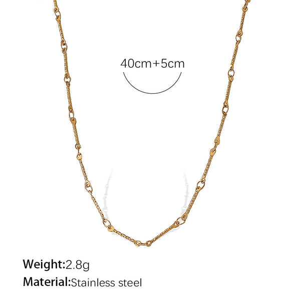 Necklace 316L Stainless Steel 18K Gold Plated Electroplated Simple Allmatch Fashion Accessory For Women And Men