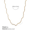 Necklace 316L Stainless Steel 18K Gold Plated Electroplated Simple Allmatch Fashion Accessory For Women And Men