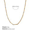 Necklace 316L Stainless Steel 18K Gold Plated Electroplated Simple Allmatch Fashion Accessory For Women And Men