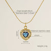 Necklace 316L Stainless Steel 18K Gold Plated Light Luxury Geometric Inlaid Zircon Sshaped Pendant For Women