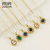 Necklace 316L Stainless Steel 18K Gold Plated Light Luxury Geometric Inlaid Zircon Sshaped Pendant For Women