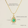 Necklace 316L Stainless Steel 18K Gold Plated Light Luxury Geometric Inlaid Zircon Sshaped Pendant For Women