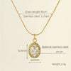 Necklace 316L Stainless Steel 18K Gold Plated Light Luxury Geometric Inlaid Zircon Sshaped Pendant For Women