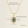 Necklace 316L Stainless Steel 18K Gold Plated Light Luxury Geometric Inlaid Zircon Sshaped Pendant For Women