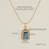 Necklace 316L Stainless Steel 18K Gold Plated Light Luxury Geometric Inlaid Zircon Sshaped Pendant For Women