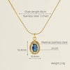Necklace 316L Stainless Steel 18K Gold Plated Light Luxury Geometric Inlaid Zircon Sshaped Pendant For Women