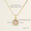 Necklace 316L Stainless Steel 18K Gold Plated Light Luxury Geometric Inlaid Zircon Sshaped Pendant For Women
