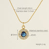Necklace 316L Stainless Steel 18K Gold Plated Light Luxury Geometric Inlaid Zircon Sshaped Pendant For Women