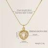 Necklace 316L Stainless Steel 18K Gold Plated Light Luxury Geometric Inlaid Zircon Sshaped Pendant For Women