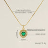 Necklace 316L Stainless Steel 18K Gold Plated Light Luxury Geometric Inlaid Zircon Sshaped Pendant For Women